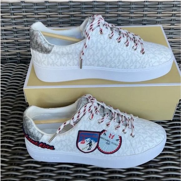 Michael Kors Poppy Lace Up MK Sig Small/MK Logo Ski Patch WMNS - Picture 3 of 16